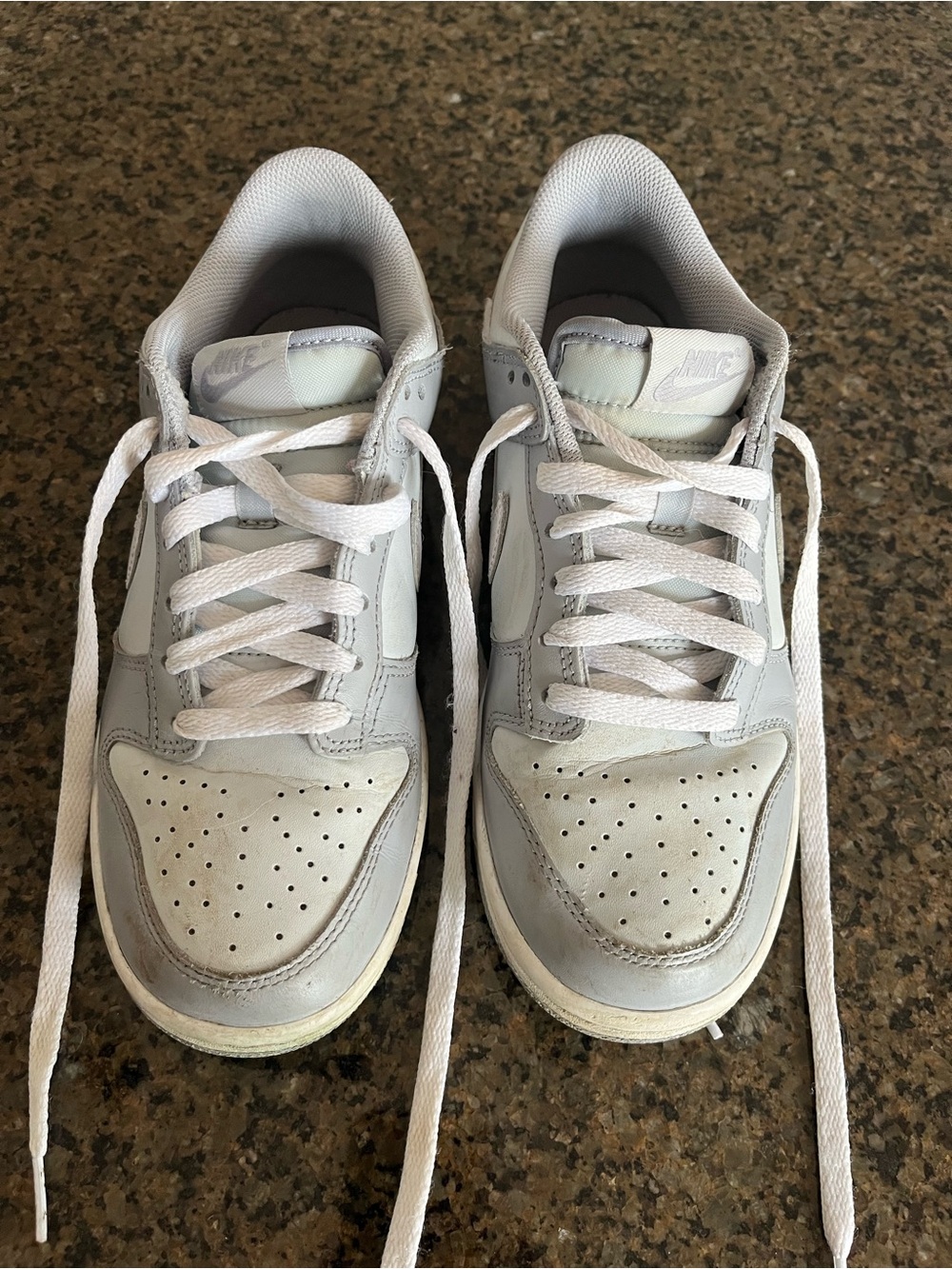 Nike Dunks Sneakers in White and Light Gray